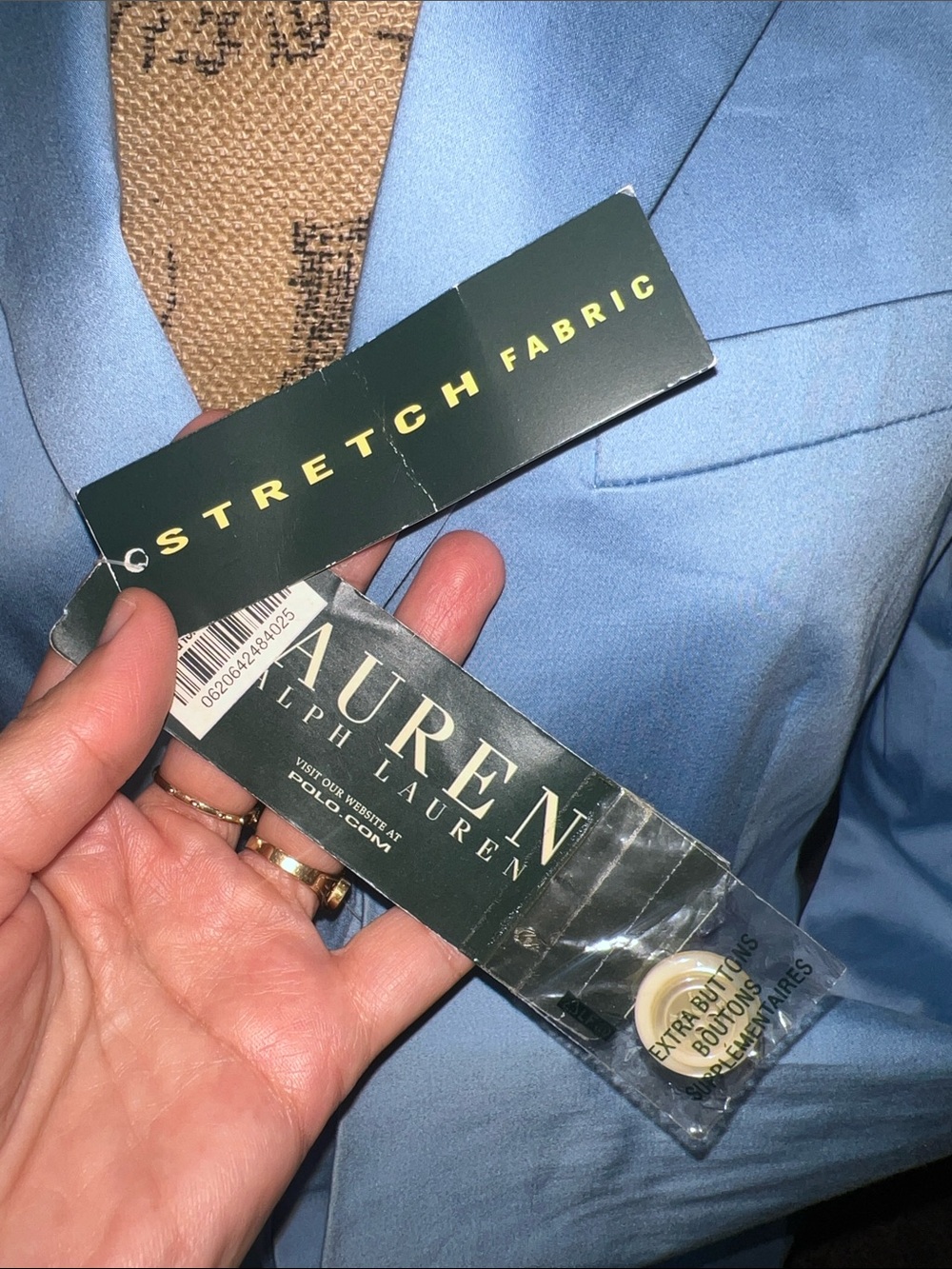 Polo by Ralph Lauren Long Chambray Cotton Blazer Jacket - Picture 9 of 14